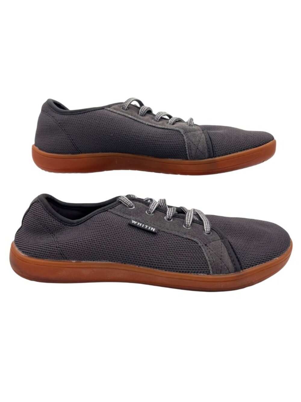 WHITIN Wide Toe Box Zero Drop Gum Sole Sneaker Shoes Mens Size 9 EU43 Gray W81 - Picture 10 of 12